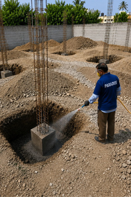 Termite control service - inspection and treatment process in Coimbatore