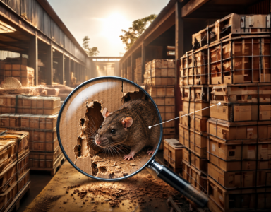 Rat in warehouse